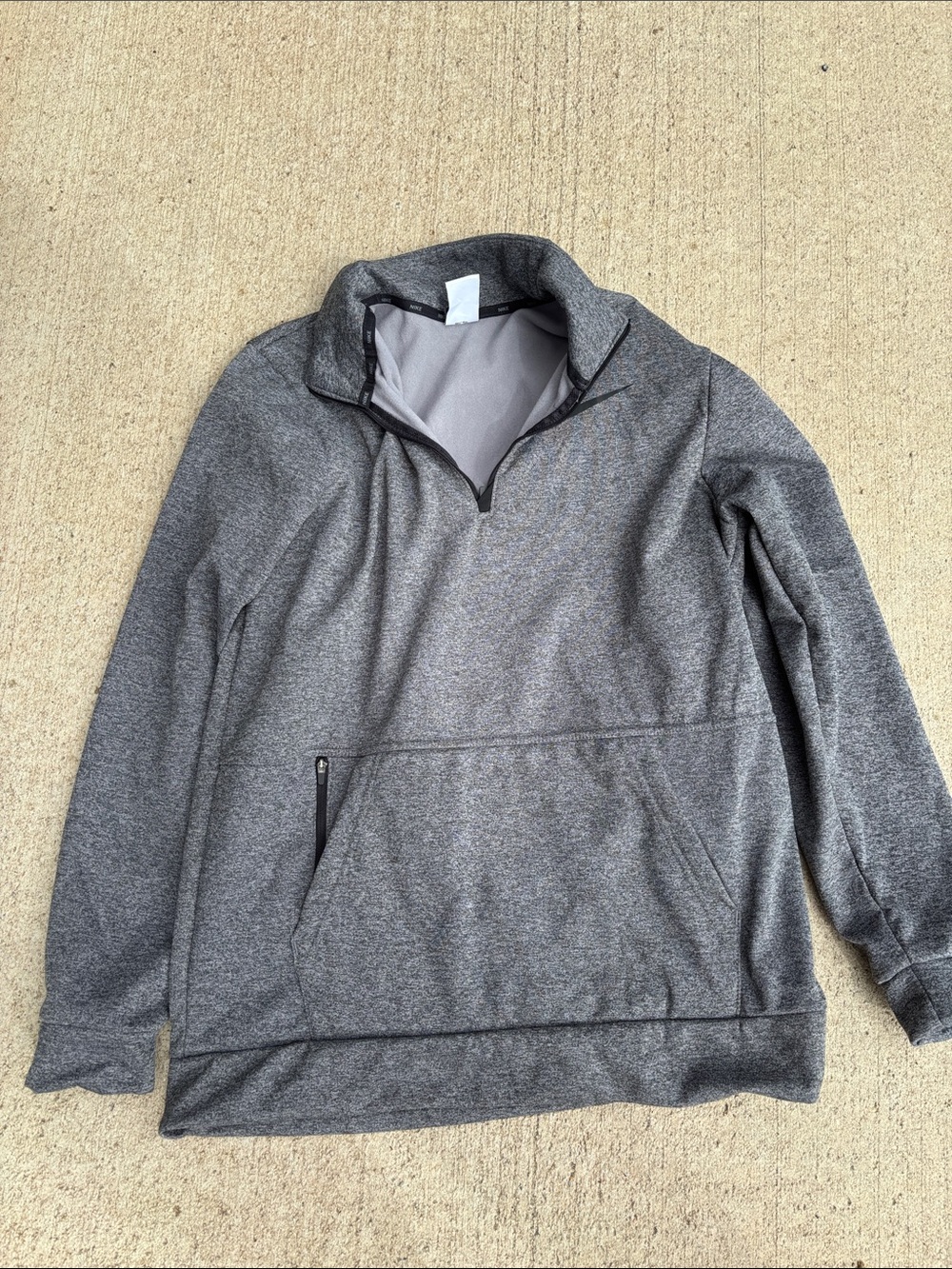 Nike Men's Gray Heather Quarter-Zip Pullover